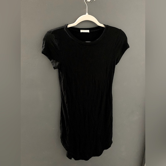 Occasion Black Crewneck T-Shirt Dress Small - Picture 1 of 10